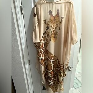 Ramona LaRue Caftan giraffe print o/s new